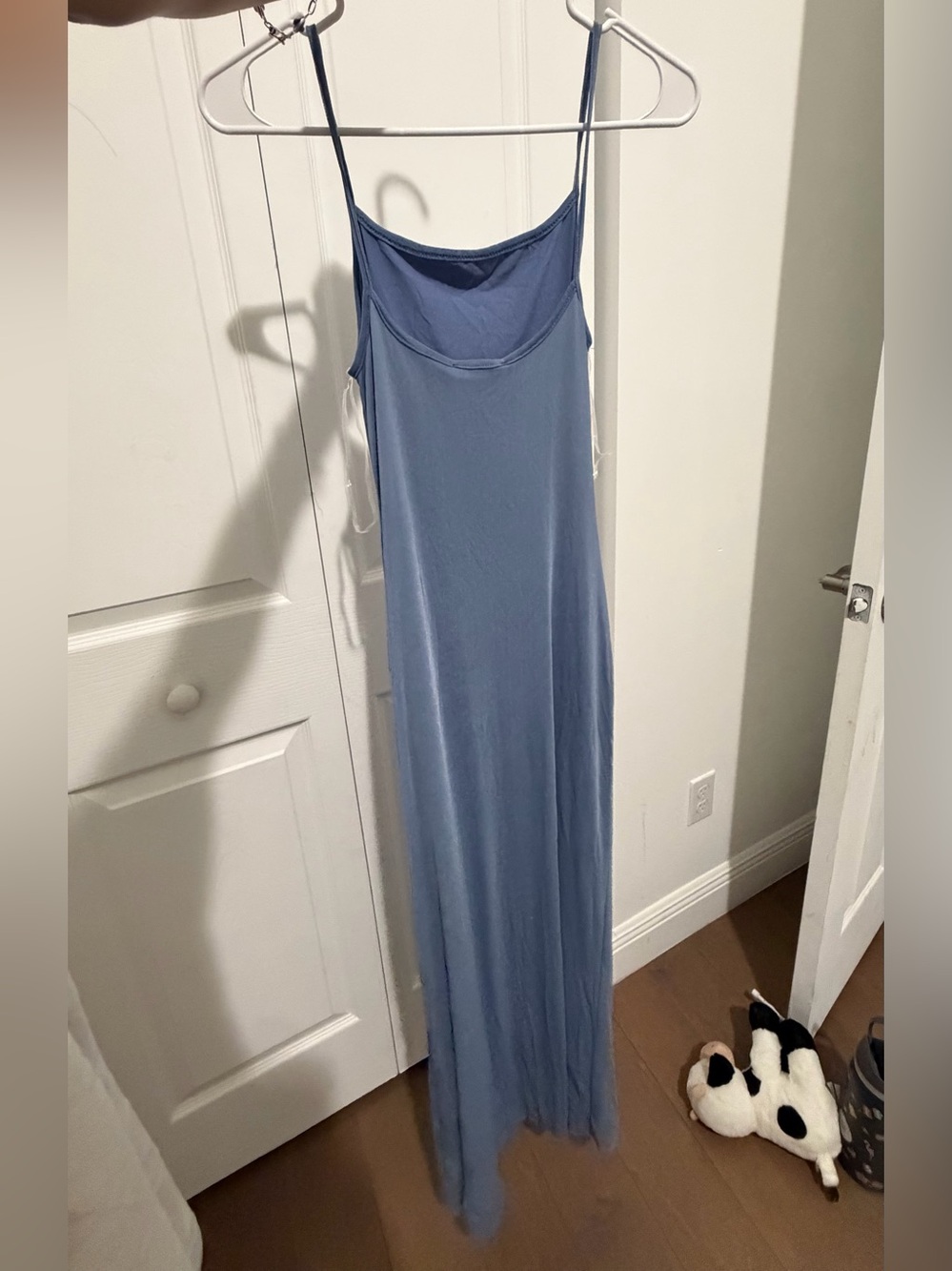 See You Monday Dusty Blue Maxi Slip Dress